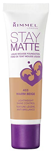 Base de Maquillaje Rimmel Stay Matte, Beige Cálido, 1 Onza Líquida - imagen 3