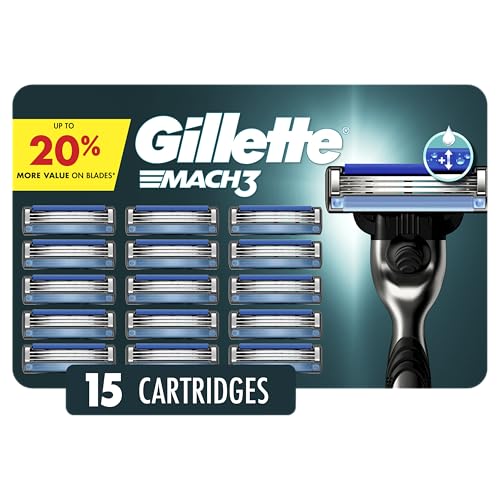 Cuchillas de Afeitar Gillette Mach3 para Hombre, Recargas de 3 Cuchillas, Paquete de 15 - imagen 3