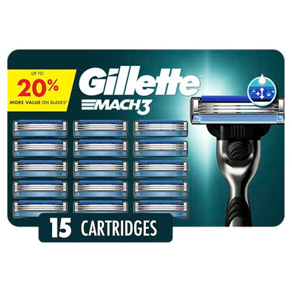 Cuchillas de Afeitar Gillette Mach3 para Hombre, Recargas de 3 Cuchillas, Paquete de 15 - imagen 3