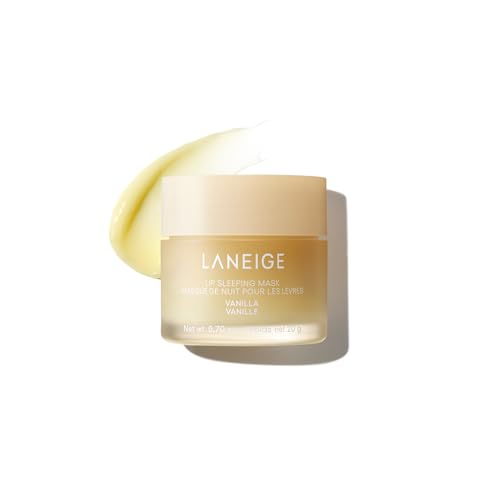 LANEIGE Mascarilla Labial de Noche, Vainilla: Tratamiento Hidratante con Vitamina C, Manteca de Karité y Manteca de Murumuru para Labios Secos y - imagen 1