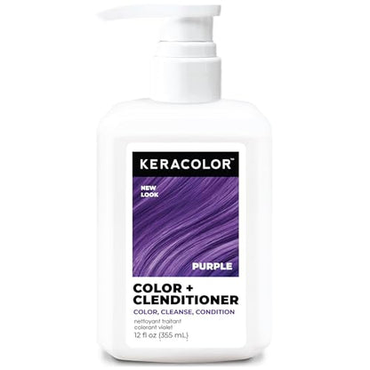 Keracolor Clenditioner PURPLE Tinte para Cabello - Acondicionador Deposito de Color Semi Permanente, Libre de Crueldad, 12 Fl. Oz. - imagen 4