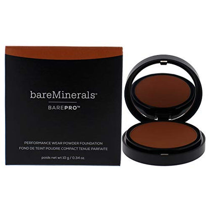 Base en polvo BareMinerals BarePro Performance Wear - 27 Cappuccino para mujeres, 0.34 oz - imagen 2