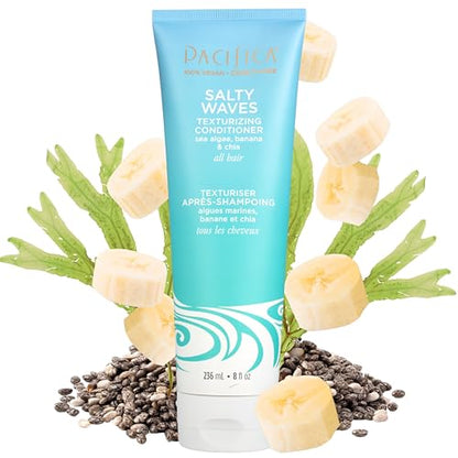 Acondicionador Pacifica Beauty, Salty Waves Texturizante y Humectante, 8 Fl Oz, Aroma a Plátano, Para Todo Tipo de Cabello, Con Vitamina B y E, - imagen 4