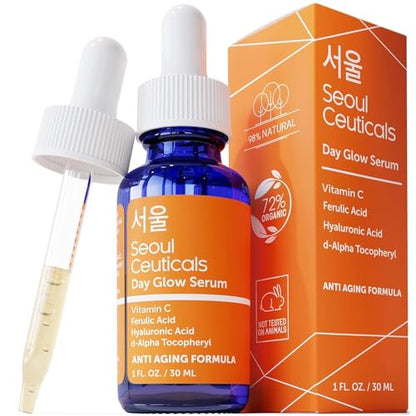 Suero de Ácido Hialurónico y Vitamina C al 20% de SeoulCeuticals + Ácido Ferúlico CE - Potente Anti-Envejecimiento y Antiarrugas, Belleza Coreana 1oz - imagen 4