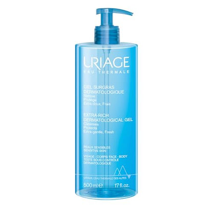 Uriage Gel de Ducha Dermatológico Extra Rico para Piel Sensible, Limpiador Espumoso, Sin Jabón ni Parabenos, pH Fisiológico - imagen 1