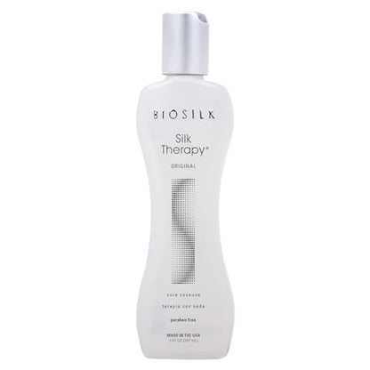 BioSilk Silk Therapy Original, Tratamiento Capilar Leave-In Reconstructivo, Aporta Brillo, Suaviza y Previene Puntas Abiertas, Sin Sulfatos, 7 Oz - imagen 2