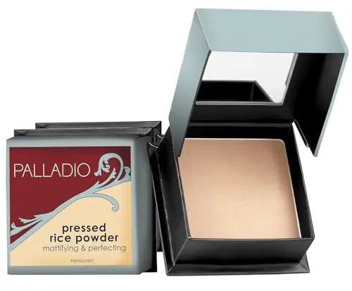 Pó Compacto Translúcido Palladio, Polvo Matificante para el Rostro, Absorbe Aceite, Perfecto para Base de Maquillaje, Incluye Esponja y Espejo - imagen 2