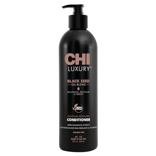 Acondicionador CHI Luxury Black Seed Oil para Reponer la Humedad, Fortalece el Cabello Suave, Libre de Sulfatos, Parabenos y Gluten, 25 Oz - imagen 1