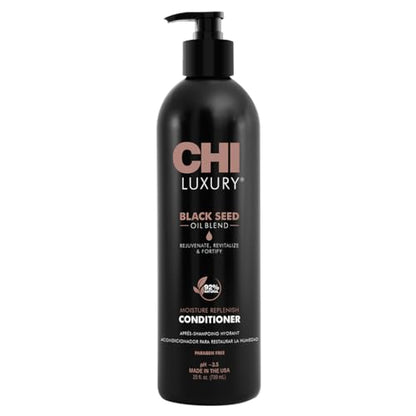 Acondicionador CHI Luxury Black Seed Oil para Reponer la Humedad, Fortalece el Cabello Suave, Libre de Sulfatos, Parabenos y Gluten, 25 Oz - imagen 4