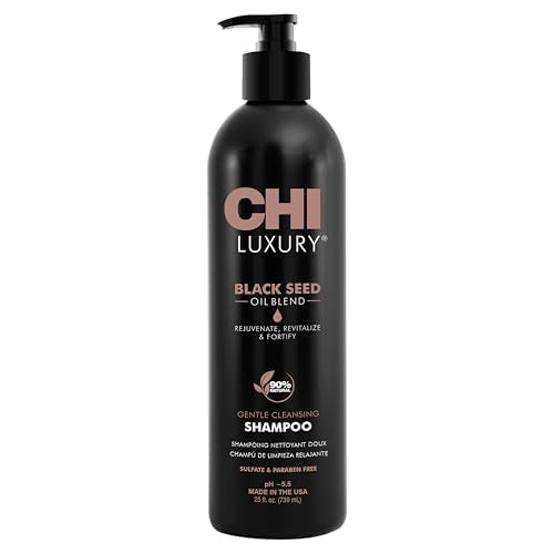 Champú Limpiador Suave CHI Luxury Black Seed Oil, Aporta Volumen y Cuerpo al Cabello, Fortalece y Elimina Impurezas, Sin Sulfatos ni Parabenos, 25 Oz - imagen 3