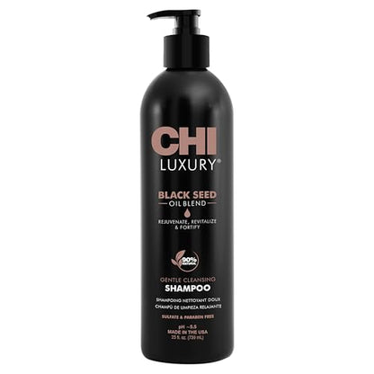 Champú Limpiador Suave CHI Luxury Black Seed Oil, Aporta Volumen y Cuerpo al Cabello, Fortalece y Elimina Impurezas, Sin Sulfatos ni Parabenos, 25 Oz - imagen 2