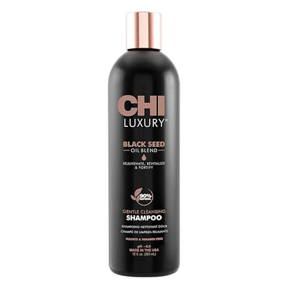 Champú Limpiador Suave CHI Luxury con Aceite de Semilla de Nigella Negra, Aporta Volumen y Cuerpo al Cabello, Fortalece y Elimina Impurezas, 12 Oz - imagen 1