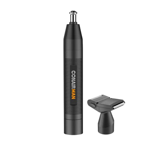Recortadora de Nariz ConairMan para Hombres, para Nariz, Oídos y Cejas, Cuchilla Bevel Patentada 360, Set Inalámbrico de 2 Piezas con Accesorios de - imagen 1