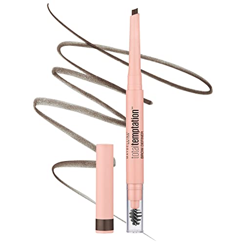 Lápiz Definidor de Cejas Maybelline Total Temptation, Marrón Oscuro, 1 Unidad - imagen 2