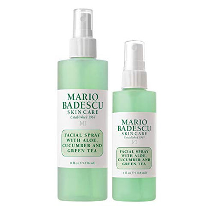 Spray Facial Mario Badescu con Aloe, Pepino y Té Verde para Todo Tipo de Piel | Mist Hidratante e Invigorante | Combo de 8 FL OZ y 4 FL OZ - imagen 2