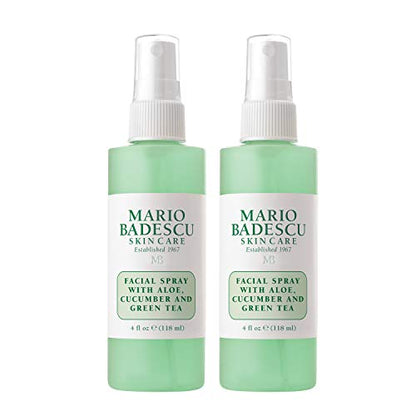 Spray Facial Mario Badescu con Aloe, Pepino y Té Verde para Todo Tipo de Piel | Bruma Hidratante e Invigorante | 4 Fl Oz (Paquete de 2) - imagen 4