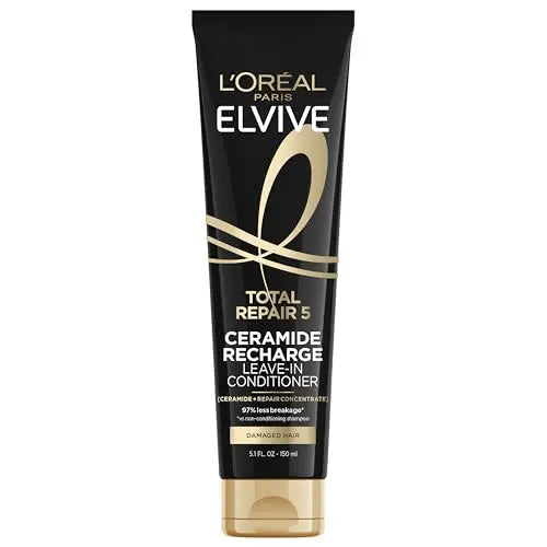 L'Oreal Paris Elvive Total Repair 5 Acondicionador Sin Enjuague Tratamiento y Protector Térmico, 5.1 Onzas - imagen 2