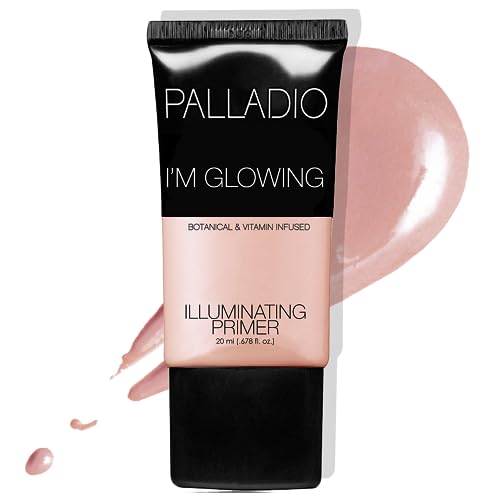 Palladio I'm Glowing r Iluminador para el Rostro, Rosa Perla, con Aloe Vera y Aceite de Semilla de Uva, 0.67 oz - imagen 3