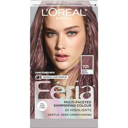Coloración Permanente L'Oreal Paris Feria con Brillo Multidimensional, 721 Mauve Polvoriento, Kit de Tinte para Cabello, Pack de 1 - imagen 2