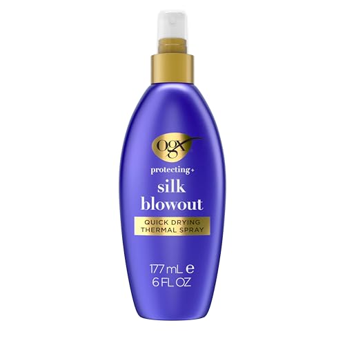 OGX Spray Protector Térmico Rápido Secado + Silk, Protección del Calor hasta 450°F para Cabello Suave y Brillante, 6 fl. oz - imagen 4
