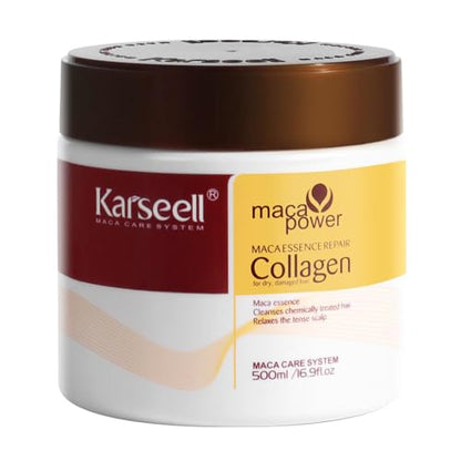 Mascarilla Capilar Karseell de Colágeno con Aceite de Argán para Reparación Profunda, 500ml, para Cabello Seco y Dañado, Todos los Tipos de Cabello - imagen 2