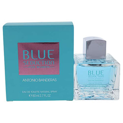 Antonio Banderas Eau De Toilette Spray para Mujeres, Blue Seduction, 2.7 oz - imagen 2