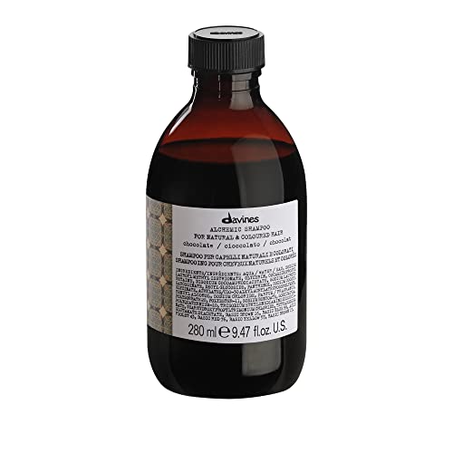 Champú Davines Alchemic Chocolate, Limpiador que Realza el Color para Cabello Castaño Oscuro y Negro - Intensifica Tonos de Castaño Natural o - imagen 1
