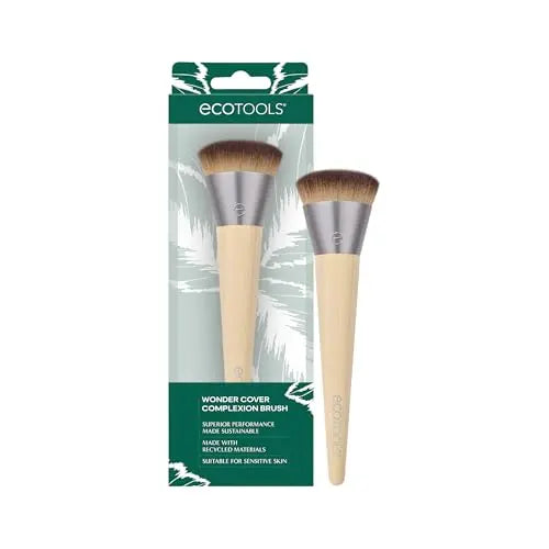Brocha para Maquillaje EcoTools Wonder Cover, Brocha para Aplicación y Difuminado de Base, Cobertura Completa, Sintética, Ecológica, 1 Unidad - imagen 1