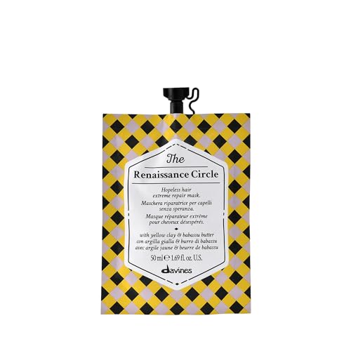 Mascarilla para el cabello Davines The Renaissance Circle, tratamiento reparador para cabello extremadamente dañado - restaura estructura y suavidad - imagen 1