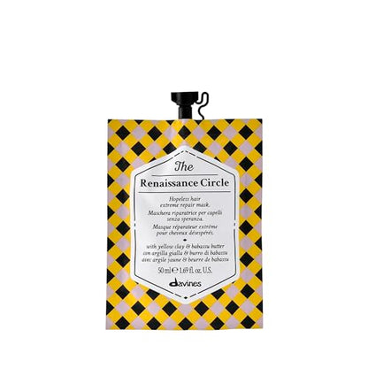Mascarilla para el cabello Davines The Renaissance Circle, tratamiento reparador para cabello extremadamente dañado - restaura estructura y suavidad - imagen 3
