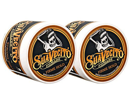 Pomada Suavecito Firme (Fuerte) 4 oz, Paquete de 2 - Pomada para Cabello de Firme Sujeción para Hombres - Brillo Medio, Base de Agua, Sin Escamas - - imagen 1