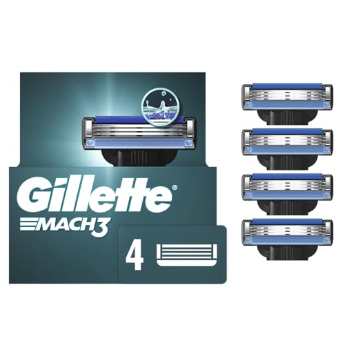 Recambios de Maquinilla Gillette Mach3 para Hombre, 4 Cuchillas de Repuesto - imagen 1