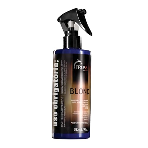 TRUSS Purple Hair Spray & Blonde Toner - Hair Lightening Spray & Reconstructor with Customizable Toning - Deluxe Champagne Blonde - For Brassy, Gray,  - imagen 4