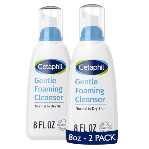 Limpiador Espumoso Suave Cetaphil Sin Aceite para Piel Seca a Normal y Sensible, 8oz, Paquete de 2, con Glicerina y Vitaminas B5 y E, Hipoalergénico, - imagen 3