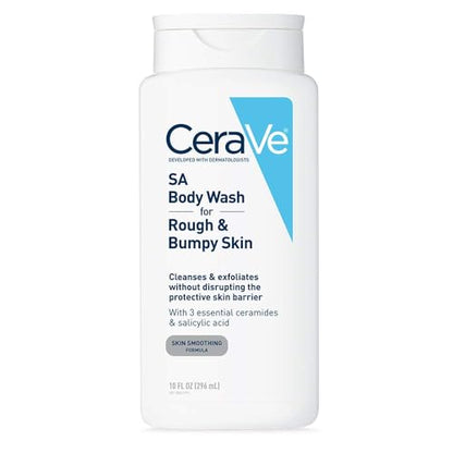 CeraVe Gel de Baño con Ácido Salicílico, Gel Sin Fragancia para Exfoliar Piel Áspera y Rugosa, Aprobado para Alérgicos, 10 Onzas - imagen 4