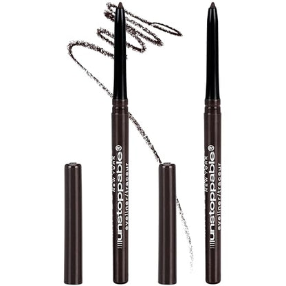 Lápiz de ojos mecánico impermeable Maybelline Unstoppable en color marrón, fácil de aplicar, deslizamiento suave, hasta 24 horas de duración, paquete - imagen 1
