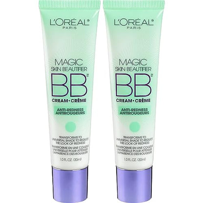 L'Oréal Paris Makeup Magic Skin Beautifier Crema BB Tinted Hidratante, Anti-Rojeces, 1 fl oz, Paquete de 2 - imagen 3