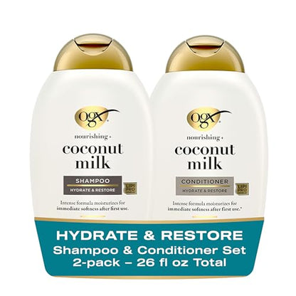 Set de Champú y Acondicionador OGX Nourishing + Coconut Milk Sin Sulfatos, Hidratante y Suavizante, Tecnología Lipi Pro Shield, Aroma a Leche de - imagen 3