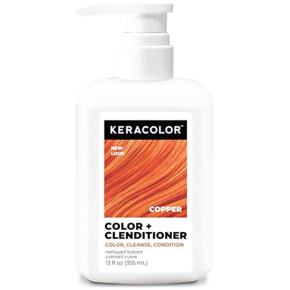 Keracolor Clenditioner COPPER Tinte para Cabello - Acondicionador Deposito de Color Semipermanente, 12 Fl. Oz. - imagen 1