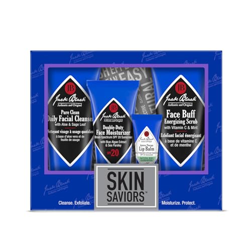Set de Cuidado de la Piel Jack Black para Hombres – Exfoliante Facial, Limpiador Facial, Hidratante, Bálsamo Labial, Kit de Cuidado Masculino, Regalo - imagen 3