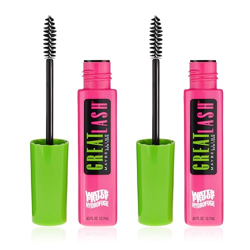 Máscara Waterproof Maybelline Great Lash, Voluminizadora y Alargadora, Fórmula Dobladora de Pestañas, Muy Negra, Paquete de 2 - imagen 3