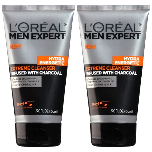 Limpiador Facial Diario L'Oreal Paris Men Expert Hydra Energetic con Carbón, 2 unidades - imagen 2