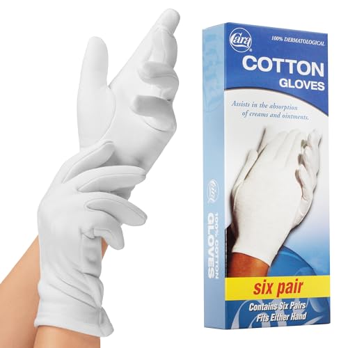 Guantes de Algodón Hidratantes para Eccema CARA, Talla Grande, Paquete de 6 Pares - imagen 1