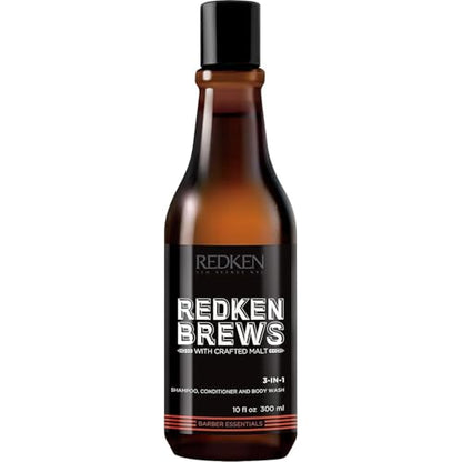 Redken Brews Champú, Acondicionador y Gel de Baño 3 en 1 para Hombres - Limpiador Multiusos Hidratante, 10.1 Fl Oz - imagen 2