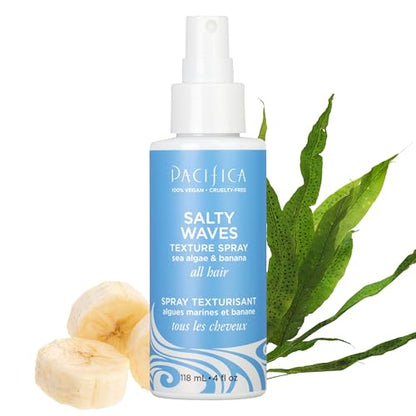 Pacifica Beauty, Spray de Sal Marina Salty Waves para el Cabello, Ondas Playeras, Hidratante, Aroma a Plátano, Mejora de Rizos, Sin Parabenos, Sin - imagen 2
