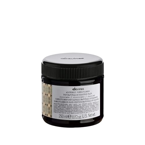Acondicionador Davines Alchemic Chocolate, Crema Depositaria de Color para Cabello Castaño Oscuro y Negro - Intensifica e Hidrata Tonos Castaños con - imagen 1