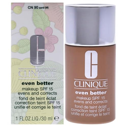 Base líquida Clinique Even Better con SPF 15 y Vitamina C para piel seca y mixta | Cobertura media y acabado natural | Unifica el tono de piel y - imagen 1