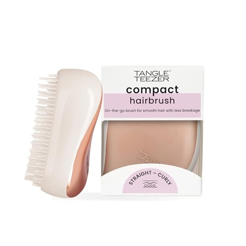 Cepillo Desenredante TANGLE TEEZER Compact Styler para Llevar, Color Marfil Rosa y Oro, (Paquete de 1) - imagen 3