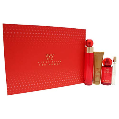Set de Regalo Perry Ellis 360 Red para Mujeres con Eau de Parfum, Body Mist y Gel de Ducha, 4 Piezas - imagen 2