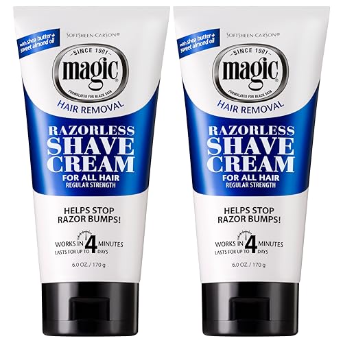 Crema Depilatoria Magic Razorless de SoftSheen-Carson, Crema para Afeitar sin Cuchilla, Fuerza Regular, 2 Piezas, Efecto en 4 Minutos - imagen 3